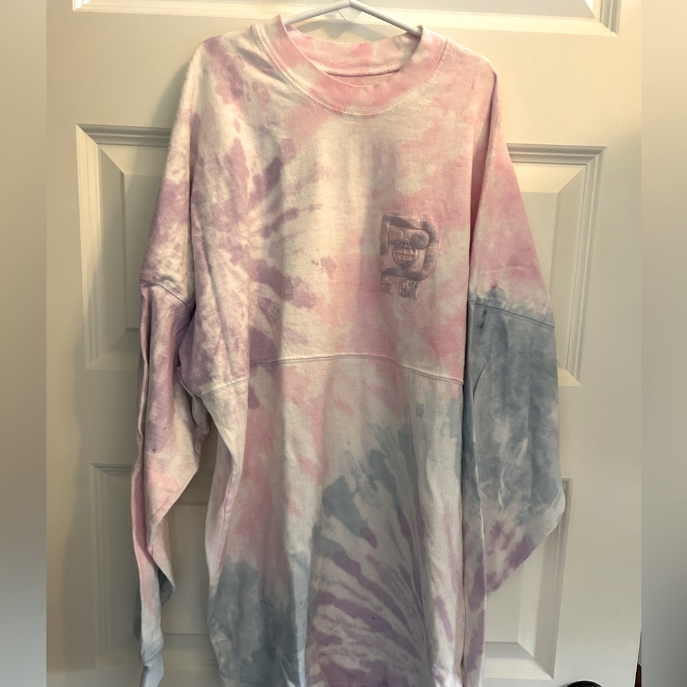Walt Disney World official merchandise Spirit Jersey Long Sleeve size S tie dye